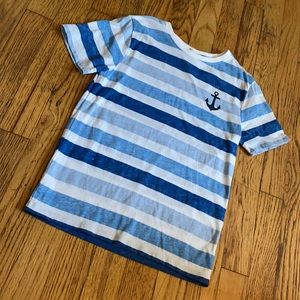 H&M Anchor Striped Short Sleeve Tee - US 6-8Y